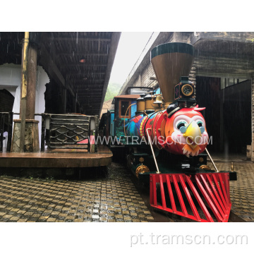 Locomotiva personalizada do vapor do projeto dos desenhos animados para o divertimento